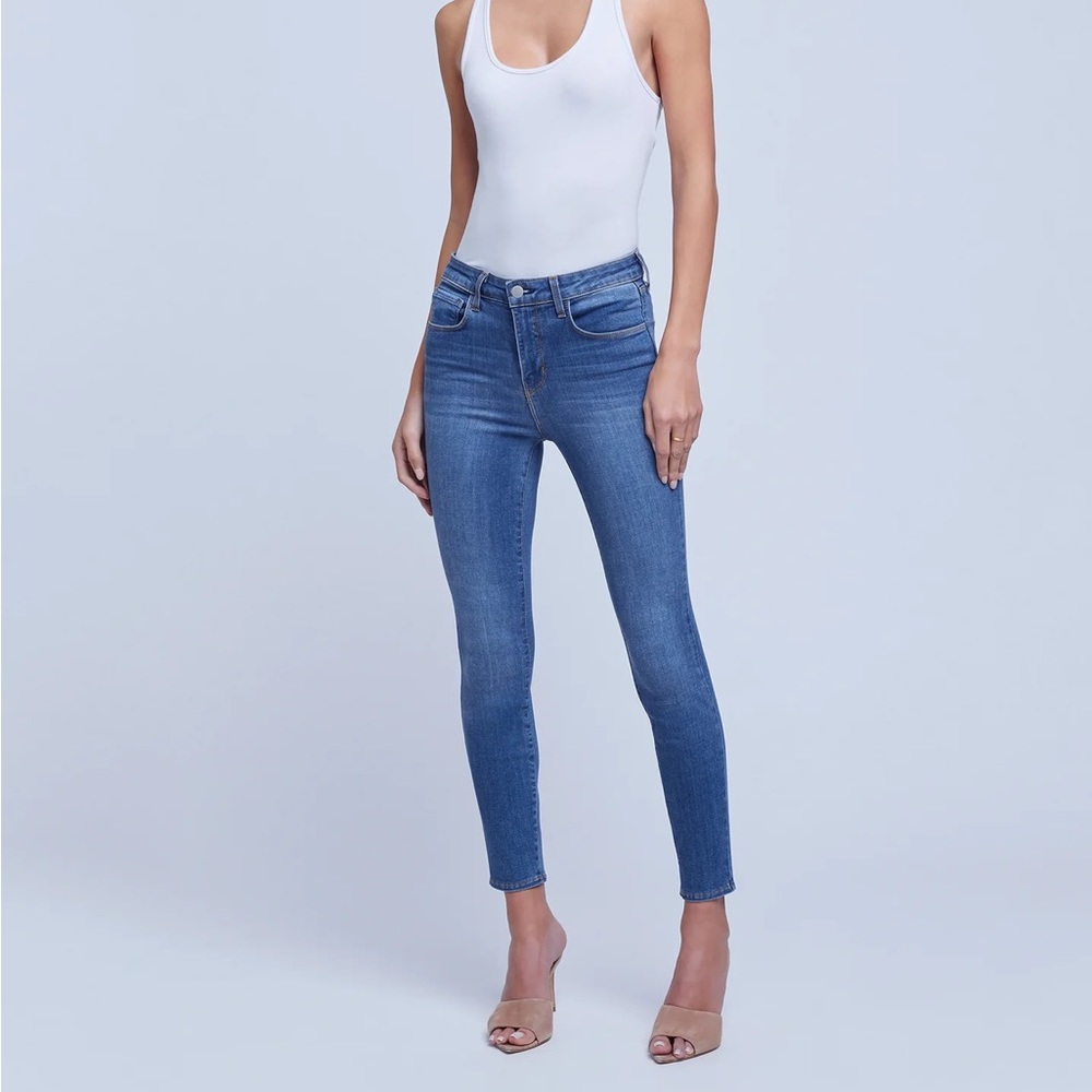 L’AGENCE Margot High Rise Skinny Jean in Light Vintage Size 24